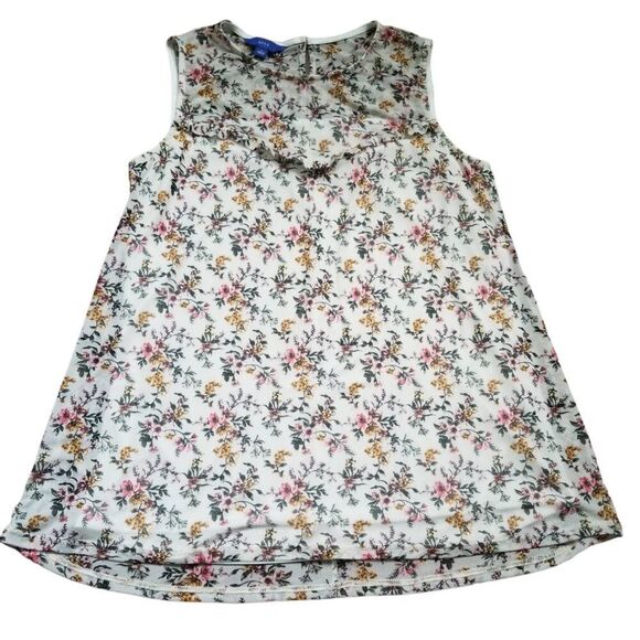 APT.9 Flowery Sleeveless Pullover Top - Size Large - Picture 2 of 11